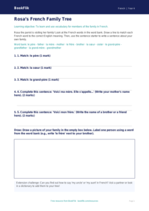 Free Family Activity Sheet | Year 4 Supported | BookFlik
