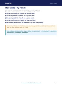 Free Family Poster | Year 4 Supported | BookFlik