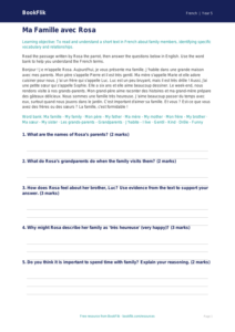 Free Family Comprehension | Year 5 Core | BookFlik