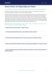 Free Food Comprehension | Year 4 Supported | BookFlik
