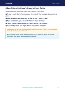 Free Food Poster | Year 4 Supported | BookFlik