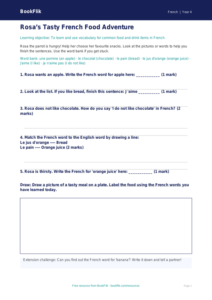 Free Food Worksheet | Year 4 Supported | BookFlik