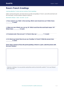 Free Greetings Worksheet | Year 4 Supported | BookFlik