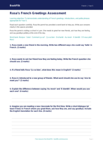 Free Greetings Assessment | Year 5 Core | BookFlik