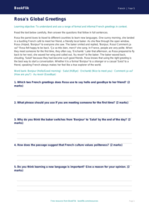 Free Greetings Comprehension | Year 5 Core | BookFlik