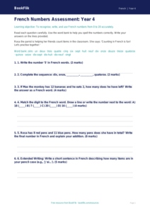 Free Numbers Assessment | Year 4 Supported | BookFlik
