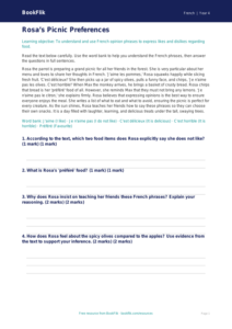 Free Opinion Phrases Comprehension | Year 4 Greater Depth | BookFlik