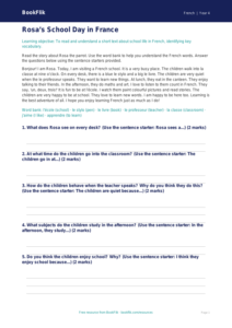 Free School Comprehension | Year 4 Supported | BookFlik