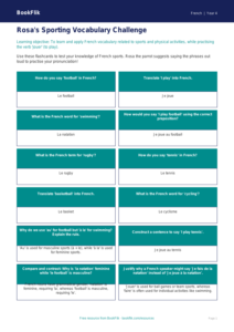 Free Sports Flashcards | Year 4 Greater Depth | BookFlik