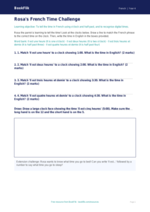Free Telling The Time Activity Sheet | Year 4 Supported | BookFlik