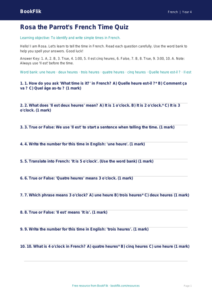 Free Telling The Time Quiz | Year 4 Supported | BookFlik