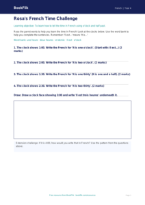 Free Telling The Time Worksheet | Year 4 Supported | BookFlik
