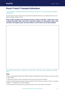 Free Transport Drawing Sheet | Year 5 Core | BookFlik