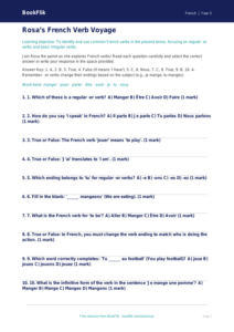 Free Verbs And Tenses Quiz | Year 5 Core | BookFlik