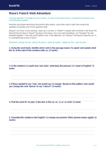 Free Verbs And Tenses Track Sheet | Year 5 Core | BookFlik