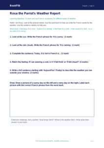 Free Weather Worksheet | Year 4 Supported | BookFlik