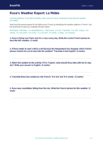 Free Weather Worksheet | Year 5 Science | BookFlik