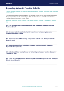 Free Asia Activity Sheet | Year 5 Core | BookFlik