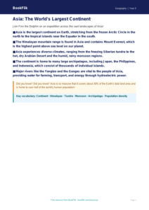Free Asia Geography Poster | Year 5 Curriculum | BookFlik