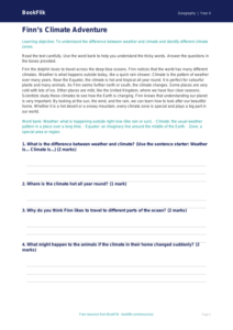 Free Climate Comprehension | Year 4 Supported | BookFlik