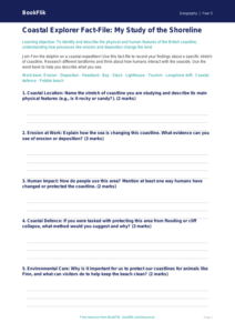 Free Coasts Template | Year 5 Core | BookFlik