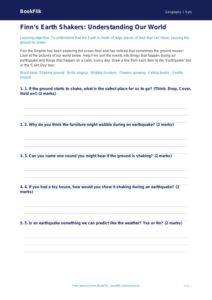 Free Earthquakes Activity Sheet | EYFS Core | BookFlik