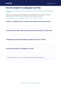 Free Earthquakes Template | Year 4 Supported | BookFlik