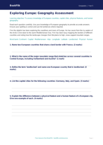 Free Europe Assessment | Year 5 Core | BookFlik