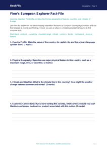 Free Europe Geography Worksheet | Year 5 Curriculum | BookFlik