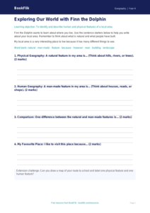 Free Human And Physical Geography Writing Frame | Year 4 Supported | BookFlik