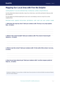 Free Map Skills Writing Frame | Year 4 Supported | BookFlik