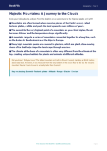 Free Mountains Poster | Year 5 Geography Worksheet | BookFlik