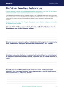 Free Polar Regions Activity Sheet | Year 4 Greater Depth | BookFlik