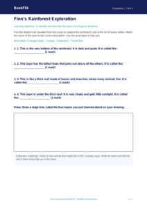 Free Rainforests Activity Sheet | Year 4 Supported | BookFlik
