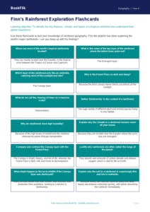 Free Rainforests Flashcards | Year 4 Greater Depth | BookFlik