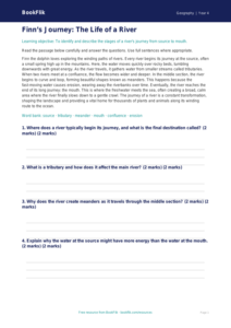 Free Rivers Comprehension | Year 4 Greater Depth | BookFlik