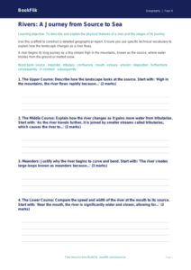 Free Rivers Writing Frame | Year 4 Greater Depth | BookFlik