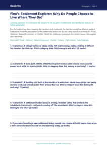Free Settlements Activity Sheet | Year 5 Core | BookFlik