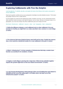 Free Settlements Worksheet | Year 5 Geography | BookFlik