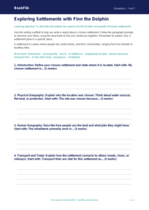 Free Settlements Writing Frame | Year 5 Geography | BookFlik