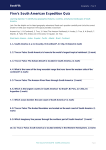 Free South America Quiz | Year 5 Core | BookFlik