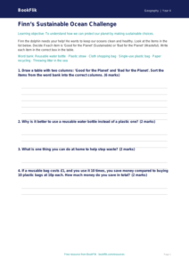 Free Sustainability Activity Sheet | Year 4 Supported | BookFlik
