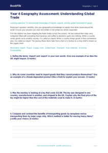 Free Trade Assessment | Year 4 Greater Depth | BookFlik