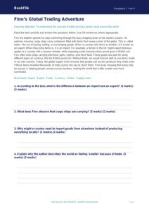 Free Trade Comprehension | Year 4 Greater Depth | BookFlik