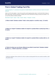 Free Trade Template | Year 4 Supported | BookFlik
