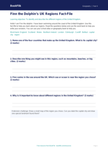 Free Uk Regions Template | Year 4 Supported | BookFlik