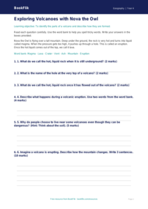 Free Volcanoes Assessment | Year 4 Supported | BookFlik