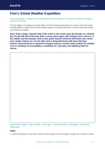 Free Weather And Climate Drawing Sheet | Year 4 Greater Depth | BookFlik