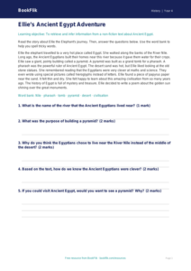 Free Ancient Egypt Comprehension | Year 4 Supported | BookFlik