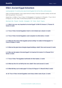 Free Ancient Egypt Quiz | Year 4 Supported | BookFlik